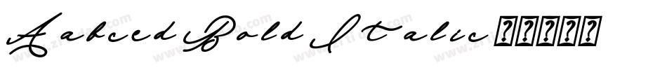Aabced Bold Italic字体转换